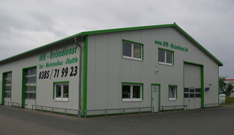 WM Reisedienst, Unternehmen, Gebäude, Taxi Schwerin, Busreisen Schwerin